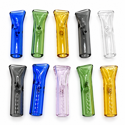 Glasfilter Tips 8 mm 10er-Pack mit flachem Mundstück