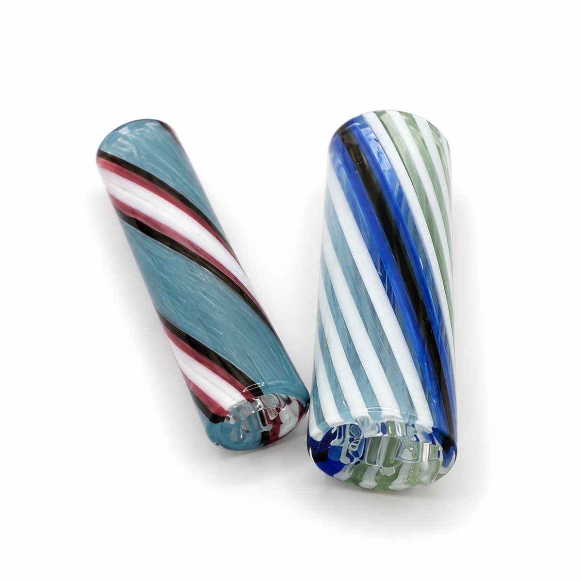 Premium Glasfilter Tip gestreift Spiral 8mm und 10mm