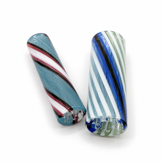 Premium Glasfilter Tip gestreift Spiral 8mm und 10mm