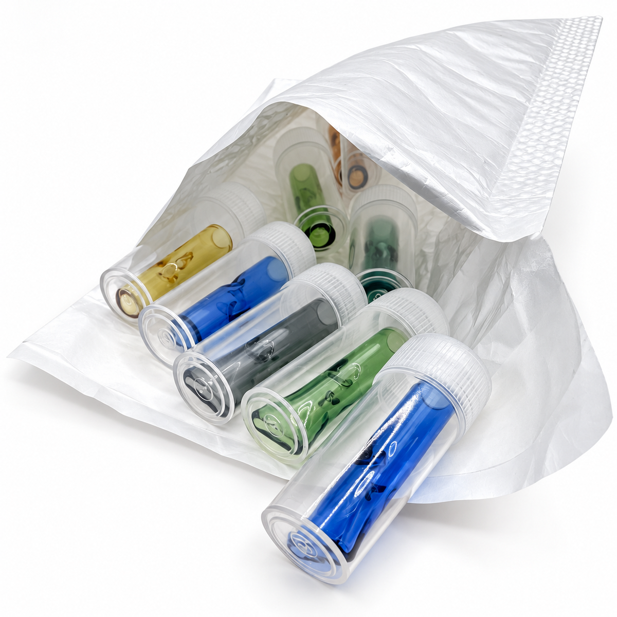 Glasfilter Tips 10er-Pack gemischt rund und flach