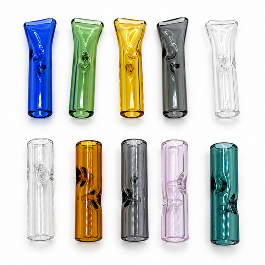 Glasfilter Tips 8mm Mix-Set – 5 flach und 5 rund, bunt