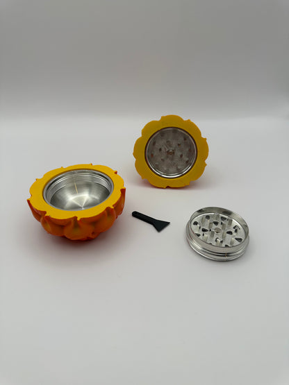 Teufelsfrucht Grinder 3-teilig – Kräuter & Tabakmühle aus Zinklegierung | Crusher für Gewürze & Tabak