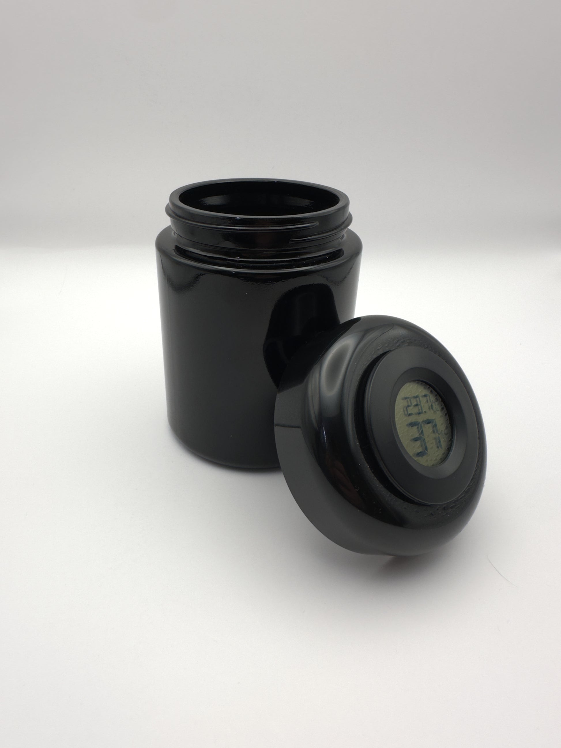 Cannabis Humidor aus Glas – Luftdichter Aufbewahrungsbehälter mit Hygr – WoodyCGN