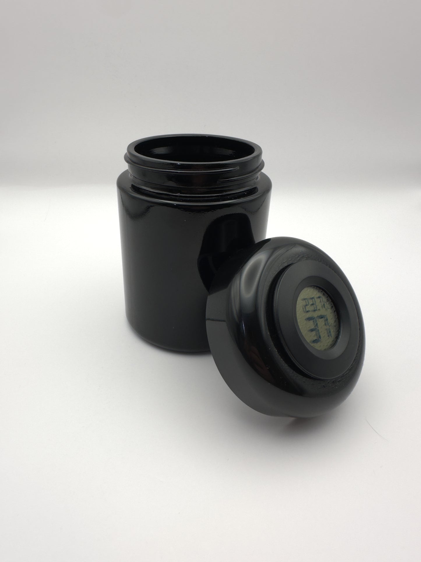 Cannabis Humidor aus Glas – Luftdichter Aufbewahrungsbehälter mit Hygrometer & Thermometer