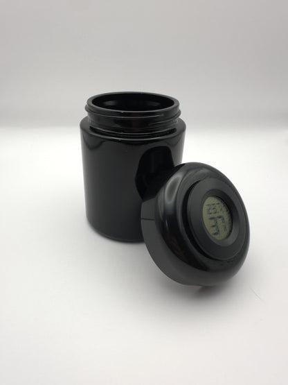 Cannabis Humidor aus Glas – Luftdichter Aufbewahrungsbehälter mit Hygrometer & Thermometer